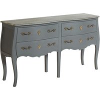 Luria Wooden Double Chest Of 4 Drawers In Grey