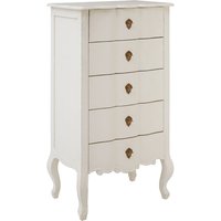 Luria Wooden Chest Of 5 Drawers In White