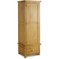 Birlea Woburn 1 Door 1 Drawer Oak Wooden Single Wardrobe