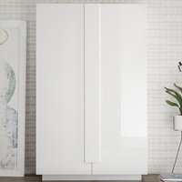 Jining High Gloss Bookcase With 2 Doors In White