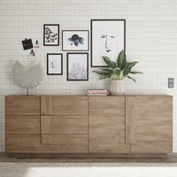 Jining Wooden Sideboard With 2 Doors 3 Drawers In Mercure