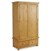 Birlea Woburn 2 Door 2 Drawer Oak Wooden Double Wardrobe