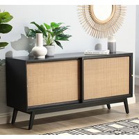 Mixco Wooden Sideboard With 2 Sliding Doors In Black