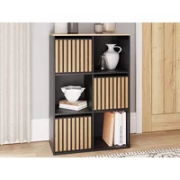 GFW Kube 2x3 Black and Oak Shelf Storage Cube