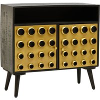 Atria Wooden Sideboard With 2 Doors In Black And Gold