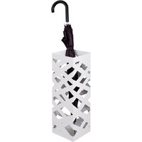 Cibecue Metal Criss Cross Style Umbrella Stand In White