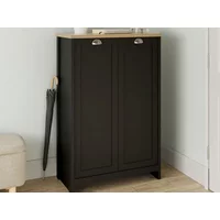 GFW Lancaster Black 2 Door Shoe Cabinet