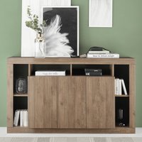 Raya Wooden Sideboard With 3 Doors In Mercure