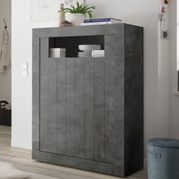 Nitro Wooden Highboard With 2 Doors In Oxide