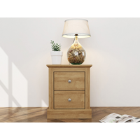 LPD Furniture Devon Bedside Cabinet Oak Bedside Chest