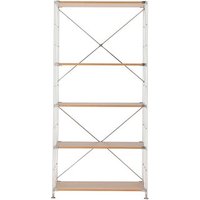 Stainless Steel Unit Shelf Oak ‐ Wide ‐ Large