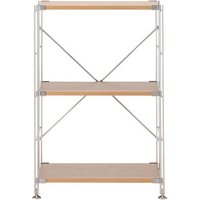 Stainless Steel Unit Shelf Oak ‐ Narrow ‐ Small