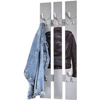 Tahoe Wooden Wall Hung 5 Hooks Coat Rack In Leather Jacket Print