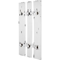 Fresno Wooden Coat Rack With 6 Metal Hooks In Antique White