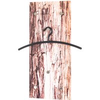 Palos Glass Wall Hung 6 Hooks Coat Rack In Tree Bark Print