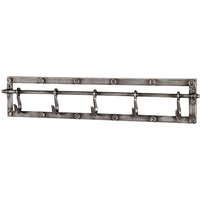 Myers Metal Wall Hung 5 Hooks Coat Rack In Anthracite