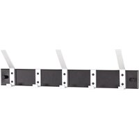 Hillsboro Wall Hung Metal 5 Hooks Coat Rack In Black