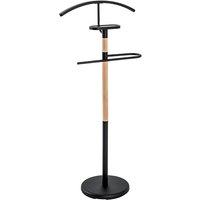 Longview Metal Valet Stand In Black And Beech