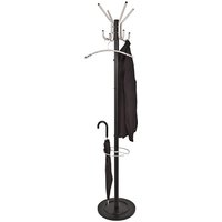 Dunn Metal Coat Stand With Umbrella Stand In Matt Black