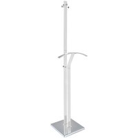 Dunn Metal Coat Stand With Valet Stand In White High Gloss