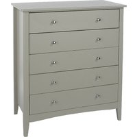 Kamuy Wooden Chest Of 5 Drawers In Grey