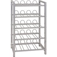 Hyattsville Small Metal 5 Shelves Bottle Rack In Aluminium