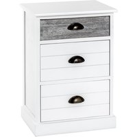 Mirada Wooden Chest Of 3 Drawers In White And Grey