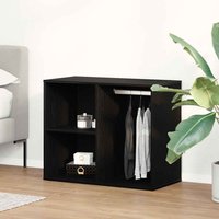 Deion Wooden Clothes Storage With Self In Black Oak