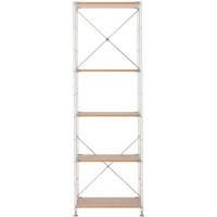 Stainless Steel Unit Shelf Oak ‐ Narrow ‐ Large