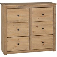 Pavia Wooden Chest Of 6 Drawers In Natural Wax