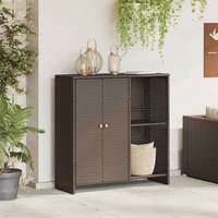 Bellport Rattan Storage Cabinet With 2 Doors In Brown