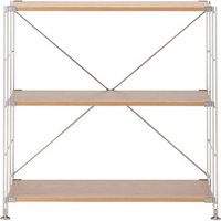 Stainless Steel Unit Shelf Oak ‐ Wide ‐ Small