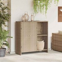 Bellport Rattan Storage Cabinet With 2 Doors In Beige