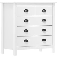 Kendal Wooden Chest Of 5 Drawers In White