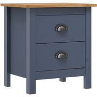 Kendal Wooden Bedside Cabinet With 2 Drawers In Grey And Brown