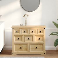 Croydon Wooden Chest Of 9 Drawers In Brown