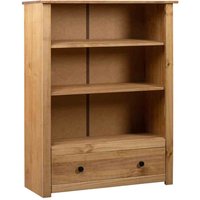Bury Wooden Bookcase With 1 Door 3 Shelves In Brown