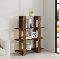 Frej Wooden Bookshelf And Room Divider In Smoked Oak