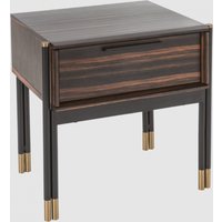 Balta Wooden Bedside Cabinet With 1 Drawer In Ebony
