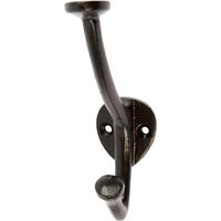35mm x 115mm Black Bowler and Coat Hook