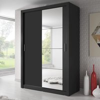 Allen Wardrobe With 2 Sliding Doors In Matt Black