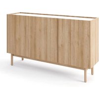 Belton Wooden Sideboard Large With 3 Doors In Riviera Oak
