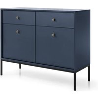 Malibu Wooden Sideboard With 2 Doors 2 Drawers In Navy