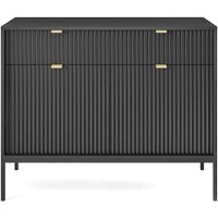 Napa Wooden Sideboard With 2 Doors 2 Drawers In Matt Black