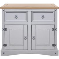 Carlen Wooden Sideboard With 2 Doors 2 Drawers In Grey Oak
