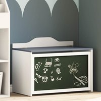 Vallejo Wooden Storage Box In White And Grey