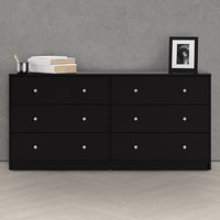 Maiton Wooden Chest Of 6 Drawers In Black