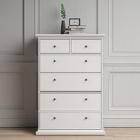 Paroya Wooden Chest Of 6 Drawers In White