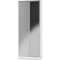 Welcome Padstow 2 Door Tall Mirrored Double Wardrobe Assembled