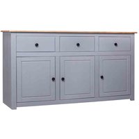 Bury Wooden Sideboard With 3 Doors 3 Drawers In Grey And Brown
